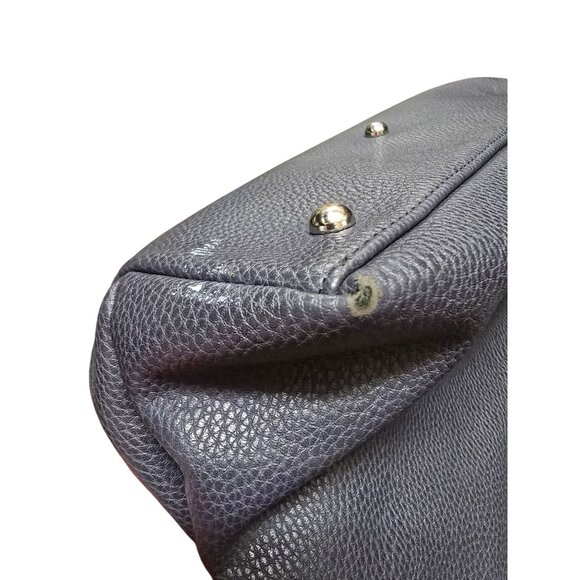 Jenna Kator Purse bag Navy Blue Pebbled Vegan Leather & Matching Wallet - Picture 5 of 16